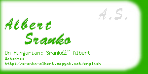 albert sranko business card